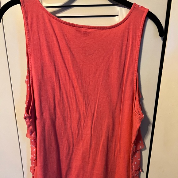 Polka Dot Chiffon Ruffle Tank - Picture 2 of 6